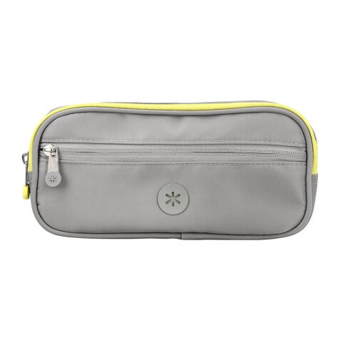 Estuche portatodo antartik 3 compartimentos compañero de mochila color gris 100 x 60 x 220 mm