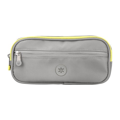 Estuche portatodo antartik fusion flex 3 cremalleras gris compañero mochila 100x60x220 mm