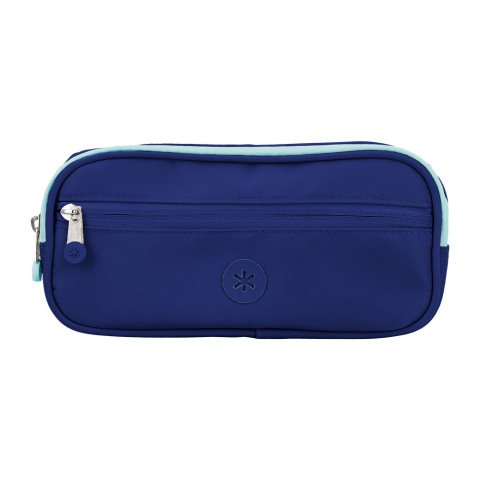 Estuche portatodo antartik fusion flex 3 cremalleras azulmarino compañero mochila 100x60x220 mm