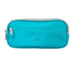 Estuche portatodo antartik fusion flex 3 cremalleras turquesa compañero mochila 100x60x220 mm