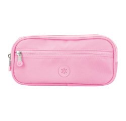 Estuche portatodo antartik fusion flex 3 cremalleras rosa compañero mochila 100x60x220 mm