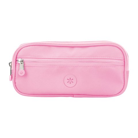 Estuche portatodo antartik fusion flex 3 cremalleras rosa compañero mochila 100x60x220 mm