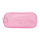 Estuche portatodo antartik 3 compartimentos compañero de mochila color rosa 100 x 60 x 220 mm