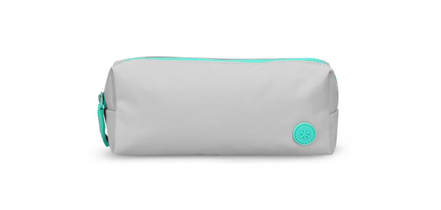 Estuche portatodo antartik basic pack 1 compartimento gris compañero mochila 80x55x210 mm