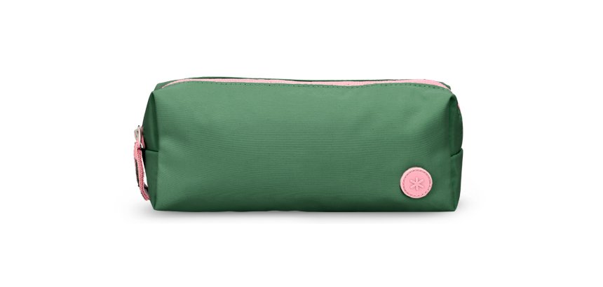 Estuche portatodo antartik basic pack 1 compartimento verde compañero mochila 80x55x210 mm