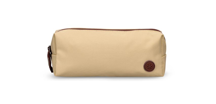 Estuche portatodo antartik basic pack 1 compartimento beige compañero mochila 80x55x210 mm