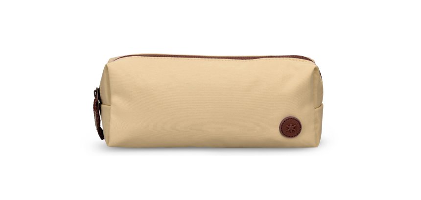 Estuche portatodo antartik basic pack 1 compartimento beige compañero mochila 80x55x210 mm