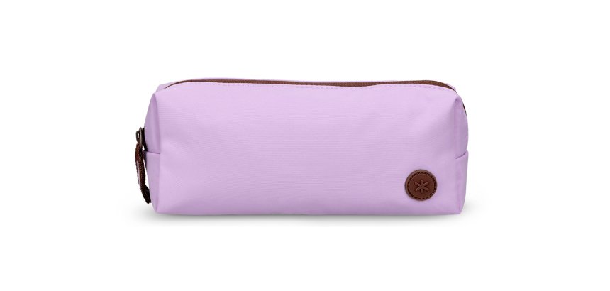 Estuche portatodo antartik basic pack 1 compartimento morado compañero mochila 80x55x210 mm