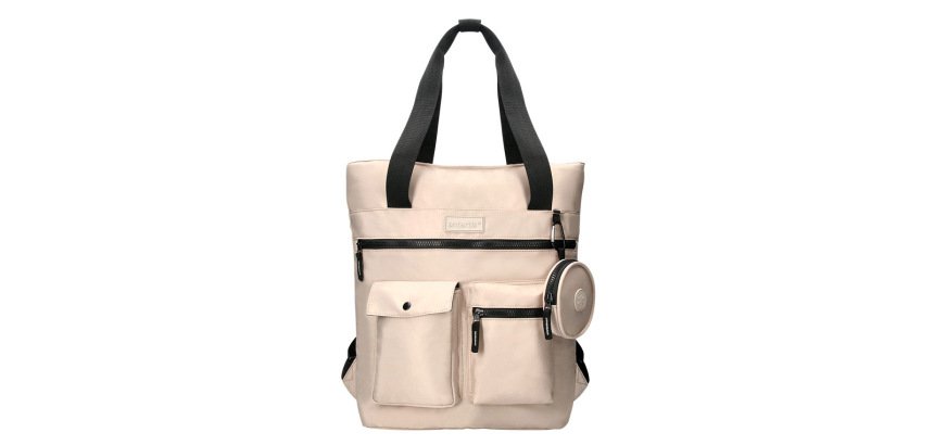 Mochila antartik bolso flip bag con acolchado para portatil 15\" beige 400x120x390 mm