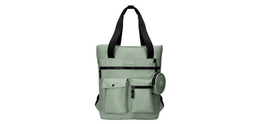 Mochila antartik bolso flip bag con acolchado para portatil 15\" verde 400x120x390 mm