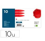 Lacre liderpapel color rojo caja de 10 barras