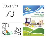 Etiqueta adhesiva Tico naranja fluorescente permanente laser/inkjet/fotocopia 210 x 297mm - Caja de 70 unidades