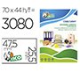 Etiqueta adhesiva Tico amarillo fluorescentes permanente laser/inkjet/fotocopia 47,5 x 25,5 mm caja de 3080 unidades