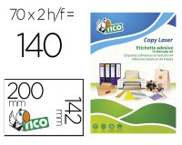 Etiqueta adhesiva Tico verde fluorescentes permanente laser / inkjet / fotocopia 200 x 142 mm - Caja de 140 unidades