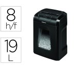 Destructora de documentos fellowes 12c capacidad 8h seguridad p4 grapas clips y tarjetas papelera 19 l