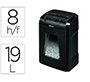 Destructora de documentos fellowes 12c capacidad 8h seguridad p4 grapas clips y tarjetas papelera 19 l
