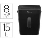 Destructora de documentos fellowes p-42c capacidad 8h seguridad p4 grapas y tarjetas papelera 15 l