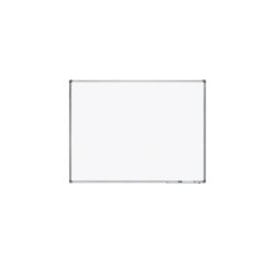 Pizarra blanca rocada lacada magnetica marco aluminio con cantoneras 90x120 cm