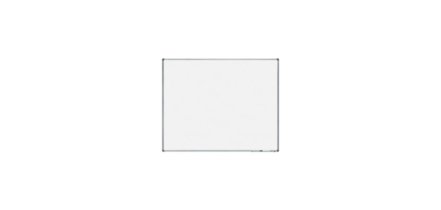 Pizarra blanca rocada lacada magnetica marco aluminio con cantoneras 120x150 cm