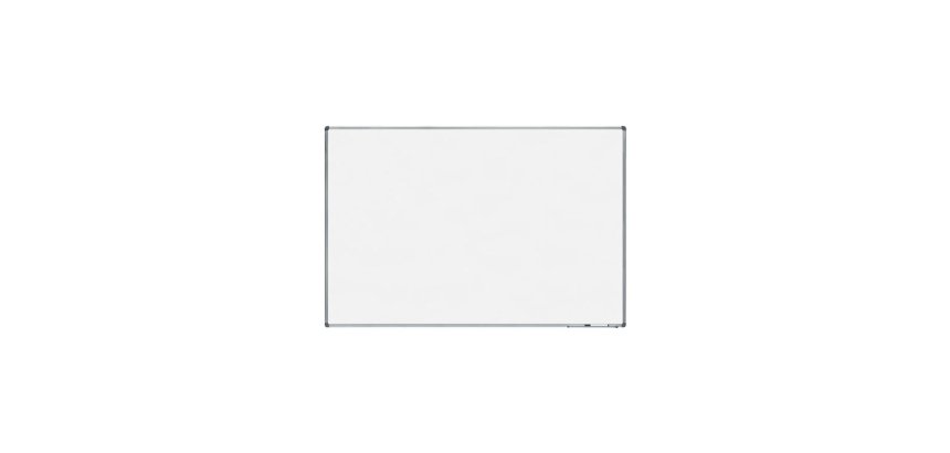 Pizarra blanca rocada lacada magnetica marco aluminio con cantoneras 120x180 cm