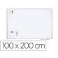 Pizarra blanca rocada lacada magnetica marco aluminio con cantoneras 100x200 cm