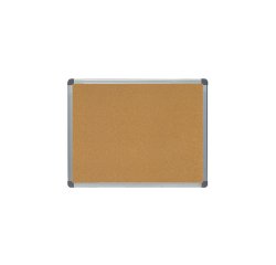 Pizarra corcho rocada marco aluminio con cantoneras 45x60 cm