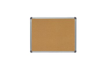 Pizarra corcho rocada marco aluminio con cantoneras 45x60 cm