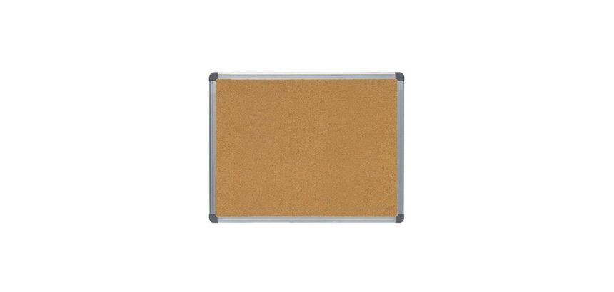 Pizarra corcho rocada marco aluminio con cantoneras 45x60 cm