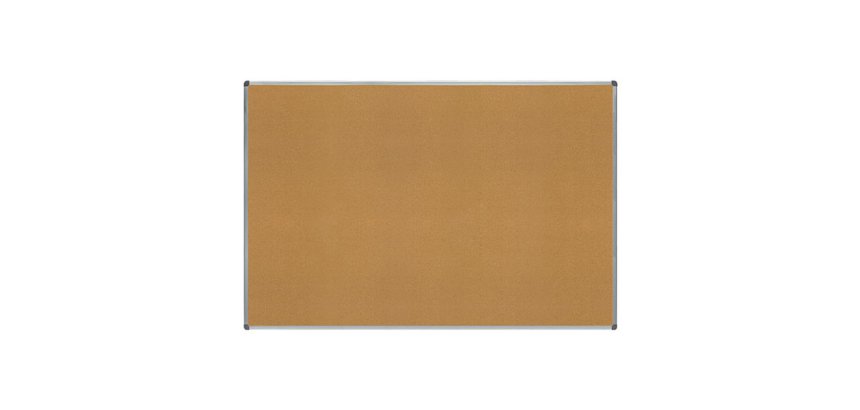 Pizarra corcho rocada marco aluminio con cantoneras 120x180 cm