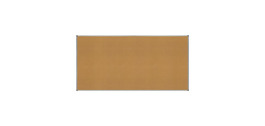 Pizarra corcho rocada marco aluminio con cantoneras 120x240 cm