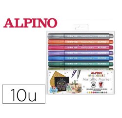 Rotulador alpino metallic marker color experience estuche de 10 unidades colores surtidos