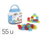 Juego didactico miniland bloques colores translucidos 55 piezas