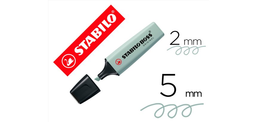 Rotulador stabilo boss pastel fluorescente 70 nature colors verde tierra