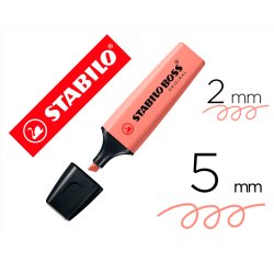 Rotulador stabilo boss pastel fluorescente 70 nature colors siena