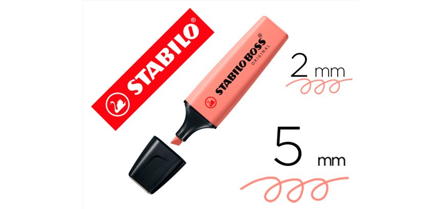 Rotulador stabilo boss pastel fluorescente 70 nature colors siena