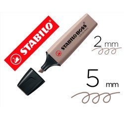 Rotulador stabilo boss original fluorescente nature colors gris calido