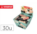 Rotulador stabilo boss pastel fluorescente 70 nature colors expositor cesta de 30 unidades colores surtidos