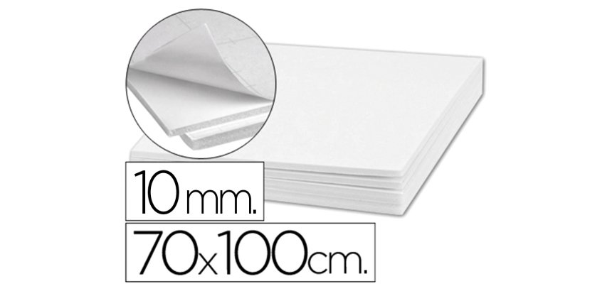 Carton pluma liderpapel blanco doble cara 70x100cm espesor 10 mm