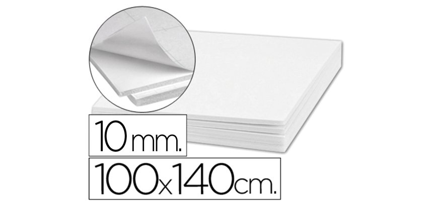 Carton pluma liderpapel blanco doble cara 100x140cm espesor 10 mm