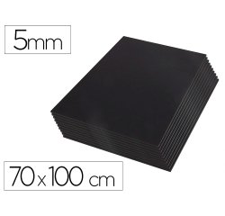 Carton pluma liderpapel negro doble cara 70x100cm espesor 5 mm