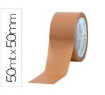 Cinta adhesiva q-connect kraft 50 m x 50 mm para embalaje