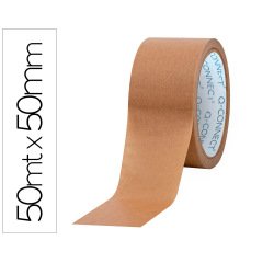 Cinta adhesiva q-connect kraft 50mt x 50 mm para embalaje
