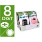 Calculadora liderpapel bolsillo xf44 8 digitos solar y pilas 94x59,5x10,5mm coloresnegro verde rosa exp de 16