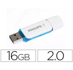Memoria usb philips flash usb 2.0 16gb snow blue