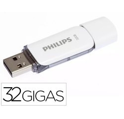 Memoria usb philips flash usb 2.0 32gb snow grey