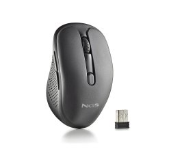 Raton ngs evo rust optico 800/1200/1600 dpi inalambrico 5 botones teclas silenciosas receptor usb 2,4 ghz negro