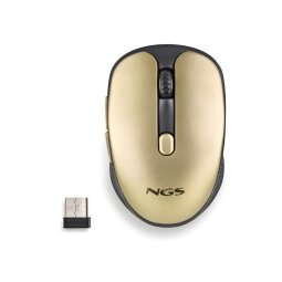 Raton ngs evo rust optico 800/1200/1600 dpi inalambrico 5 botones teclas silenciosas receptor usb 2,4 ghz dorado