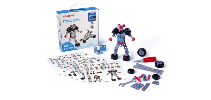 Juego didactico miniland mecatech 106 piezas