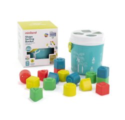 Juego didactico miniland cubo de formas encajables turquesa