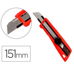 Cuter q-connect plastico ancho bloqueo de la hoja por rueda guia metalica para la cuchilla 18 mm xd-190 blister 1 unida